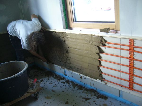 Lehmputz Innenwand