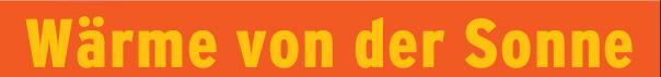 Wrme von der Sonne